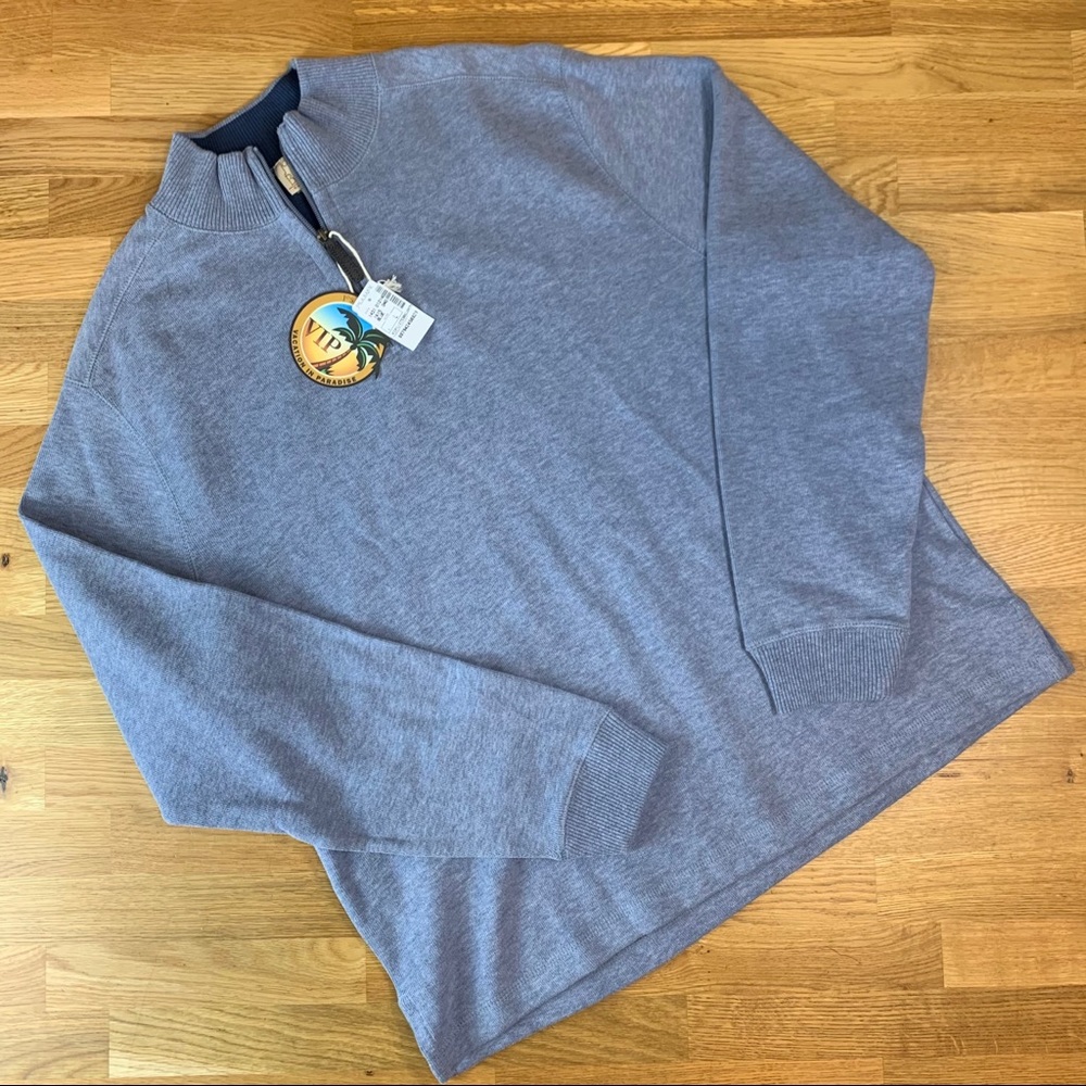 L NEW Jos. A. Bank Grey Blue Sweater